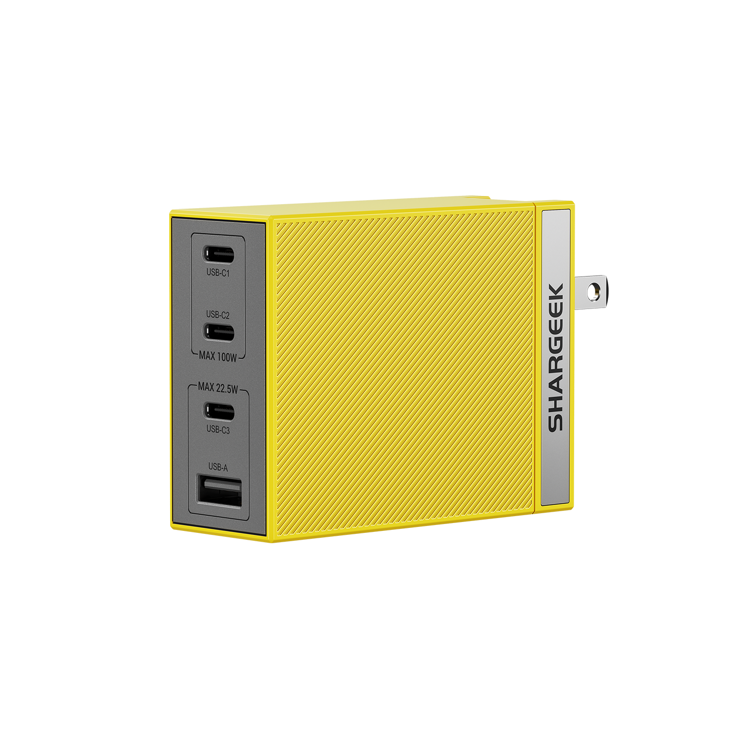 Shargeek 100W Pro GaN Charger 4 puertos USB-C USB-A Cargador de teléfono  rápido de salida múltiple