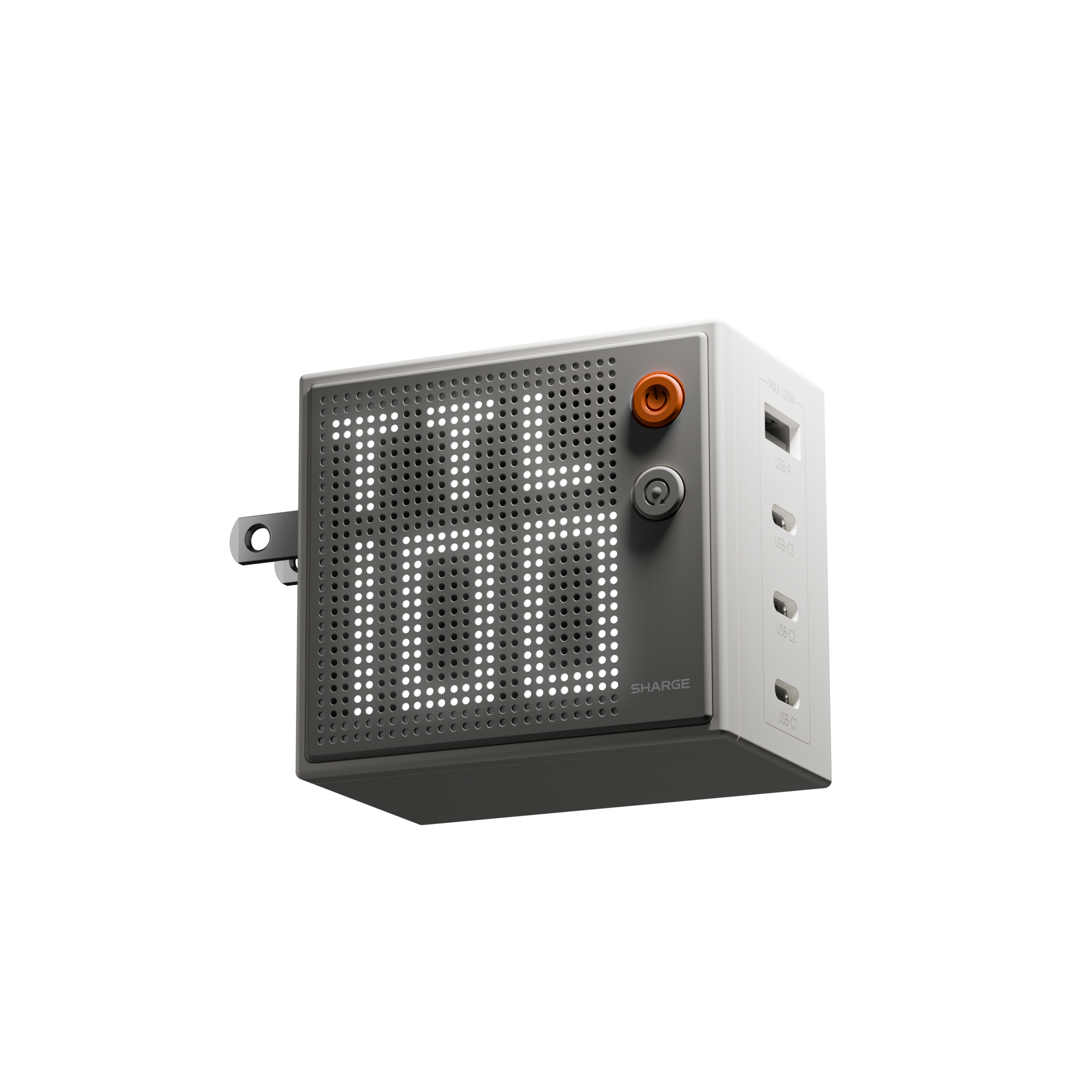 SHARGE Pixel 100 / 140 GaN Charger (67/100/140W, 3 Ports,Dot-Matrix Display)