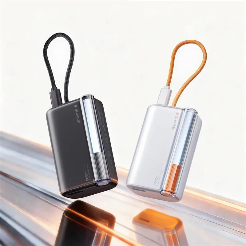 SHARGE Flow 3 Power Bank (45W,10K,Built-in Cable)