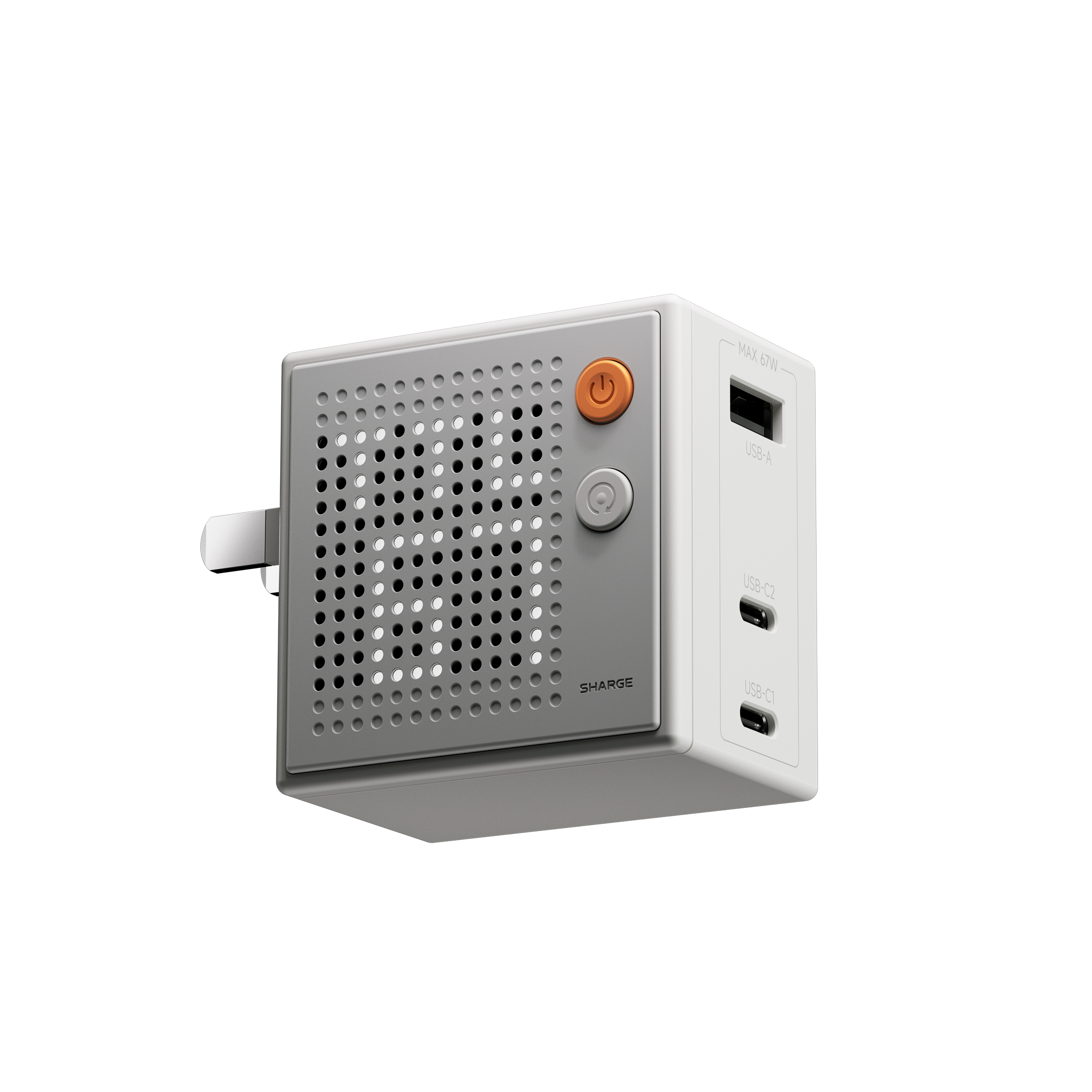 SHARGE Pixel 100 / 140 GaN Charger (67/100/140W, 3 Ports,Dot-Matrix Display)