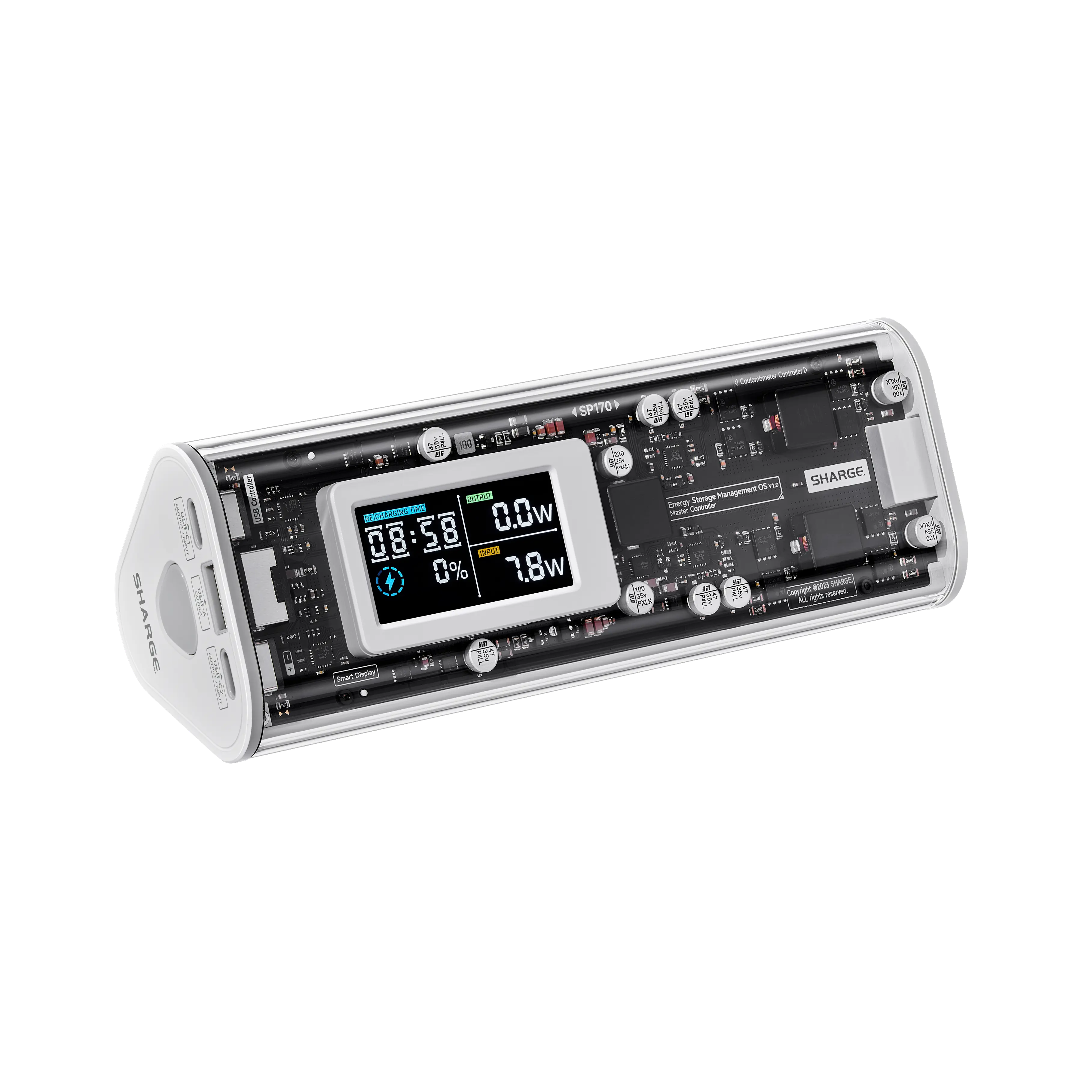 猫たわたわ　スケルトン SHARGE SHARGEEK170W 24000 Shargeek 170 パワーバンク 24,000mAh パワーバンク 170W 出力 IP66
