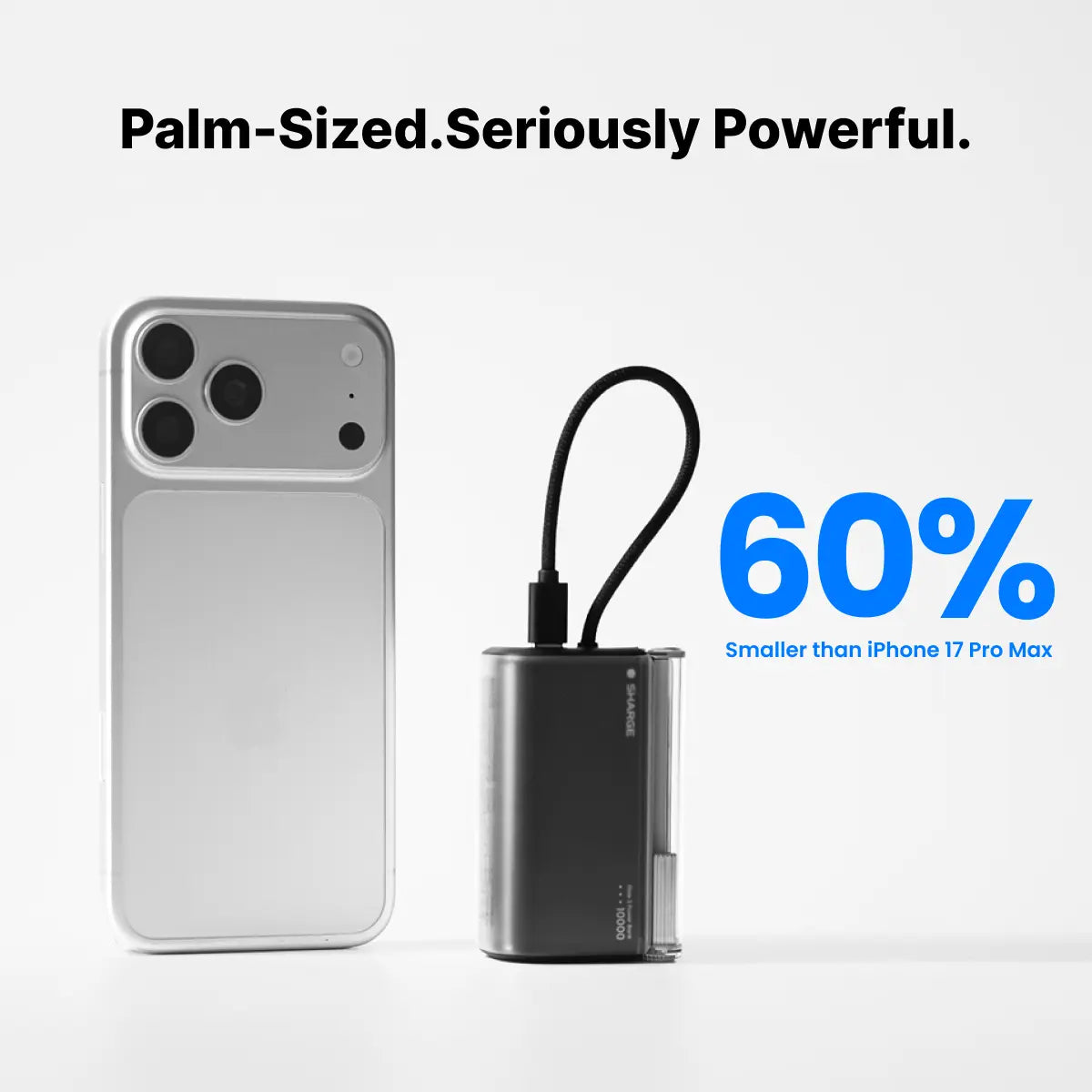 SHARGE Flow 3 Power Bank (45W,10K,Built-in Cable)