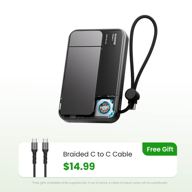 SHARGE ICEMAG 3 Power Bank(35W, 10K, Qi2.2 25W, Built-in Cable)