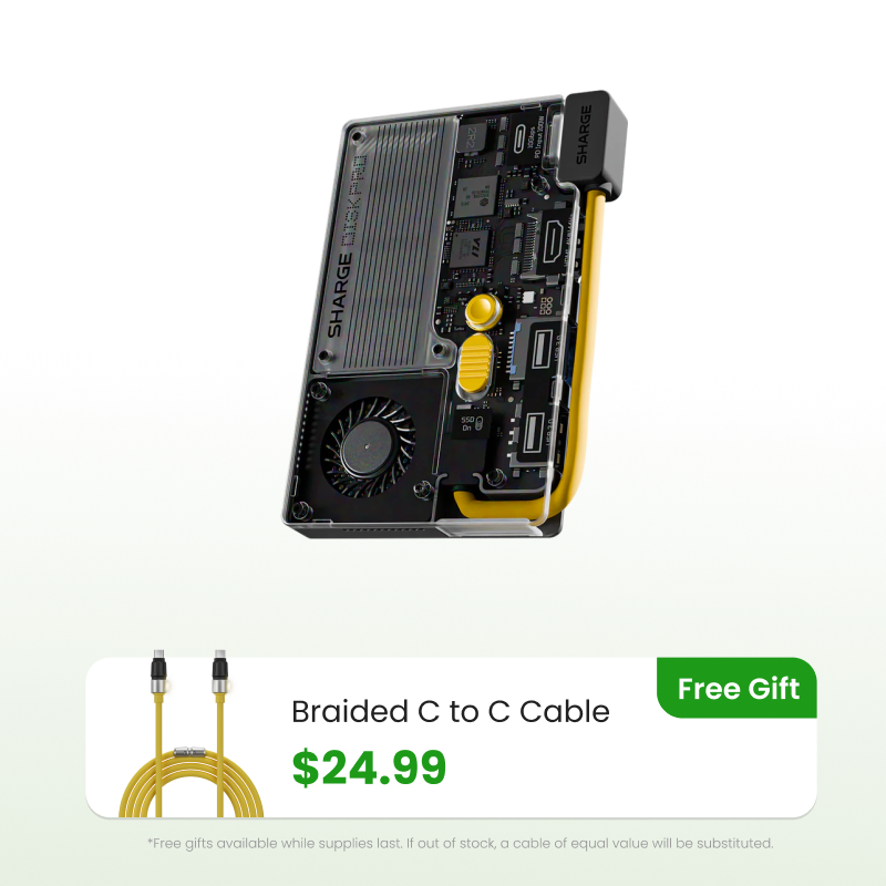 SHARGE Disk Pro( 5-in-1, 10Gbps, 4TB,Active Cooling)