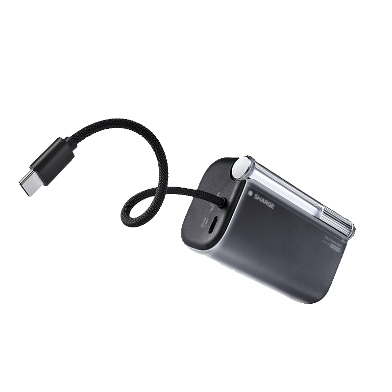 SHARGE Flow 3 Power Bank (45W, 10K, Built-in Cable)