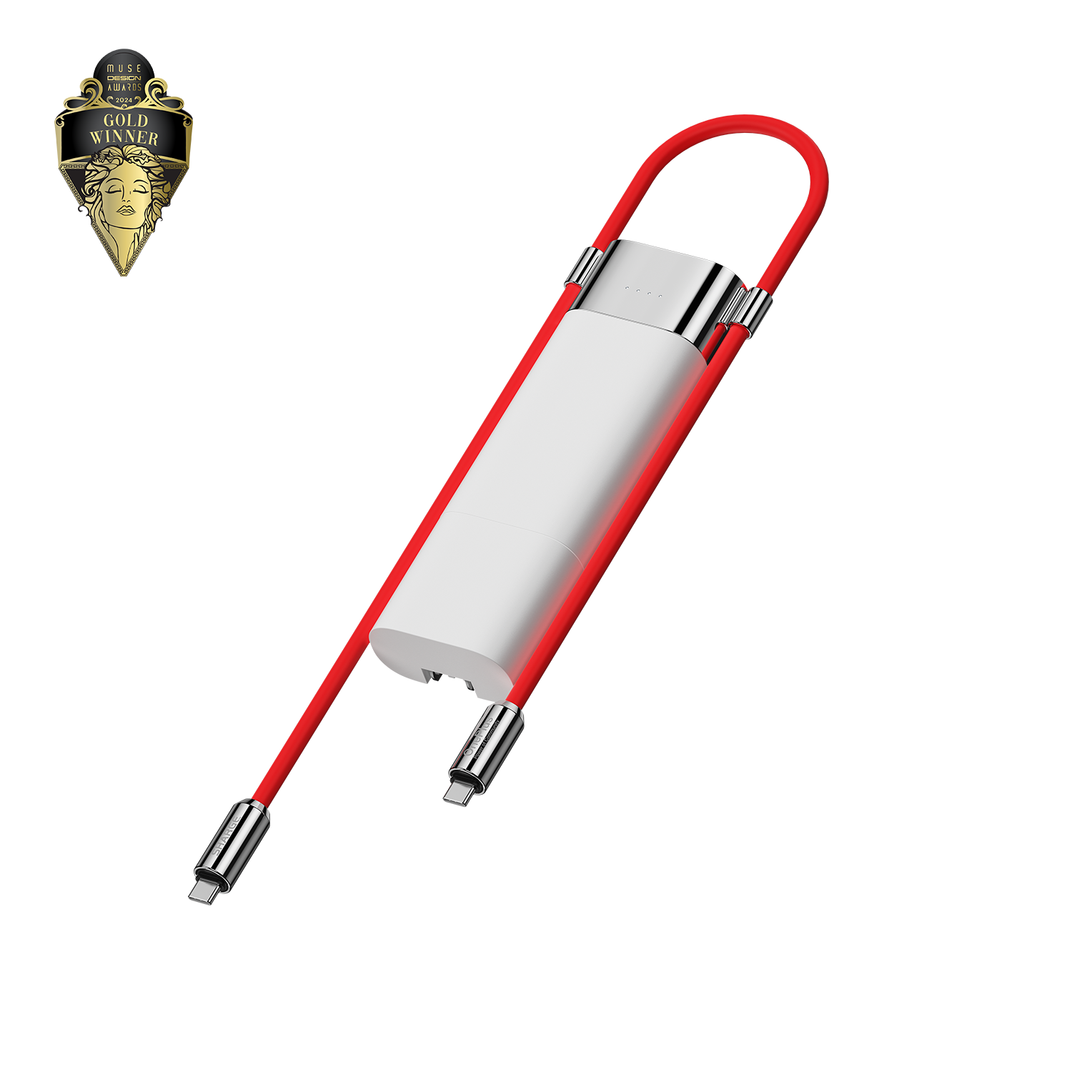 sharge 3 in 1 Power Bank PD 40W Fast Charging 10000mAh Portable Charger with Red Cable SUPERVOOC 55W 36Wh Battery Pack for iPhone 16/ OnePlus 12/11/Open/Nord Series