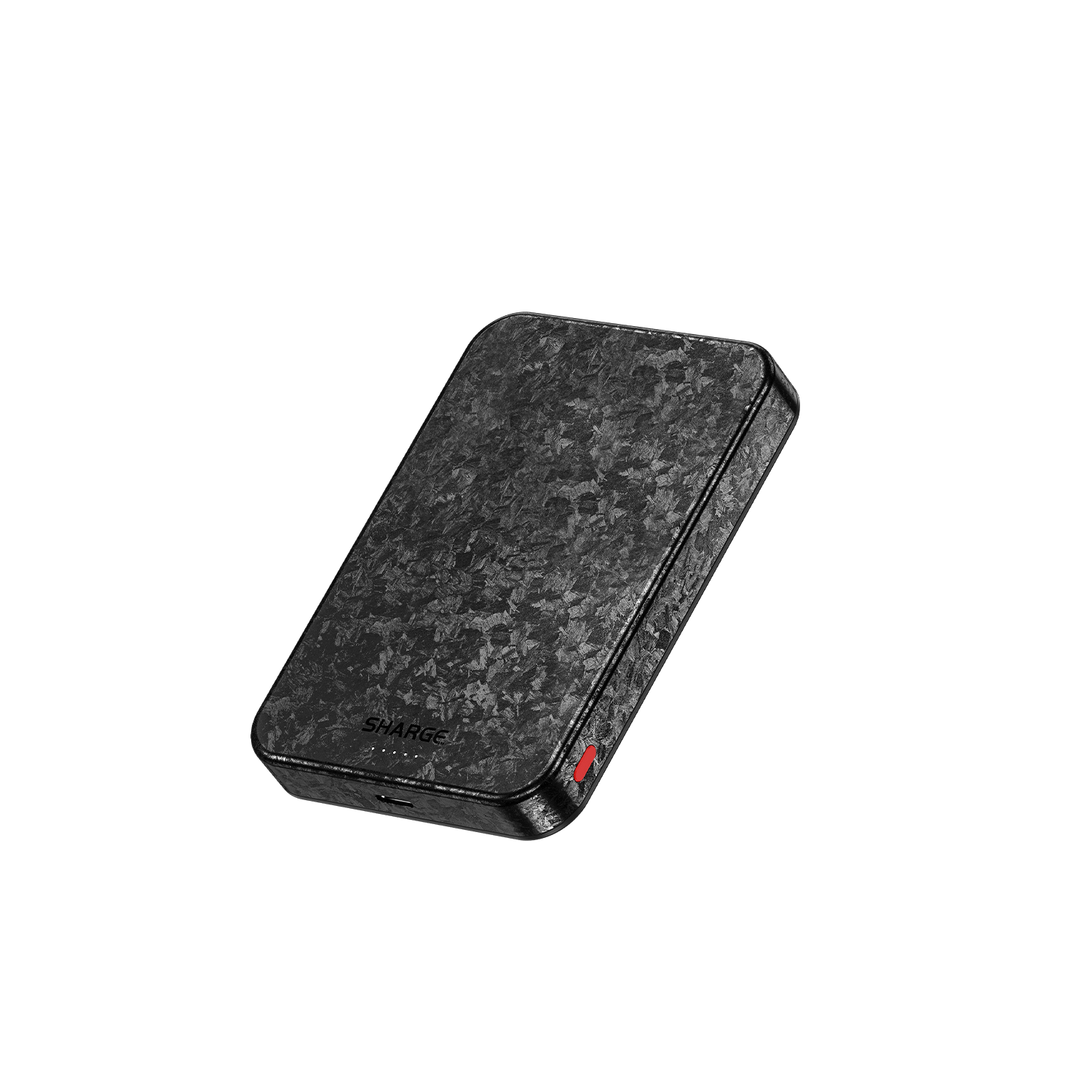 sharge CarbonMag Magsafe Portable Charger 10000mAh Qi2 Certified Magnetic Carbon Fiber Power Bank Lightweight PD20W Fast Charging Battery Pack for iPhone 16/15/14/13/12 Series Black