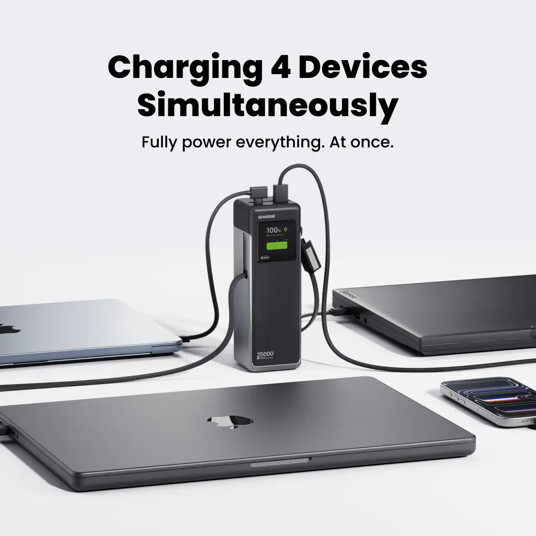 SHARGE HyperTower 170 Power Bank(4-in-1, 170W, 25K)
