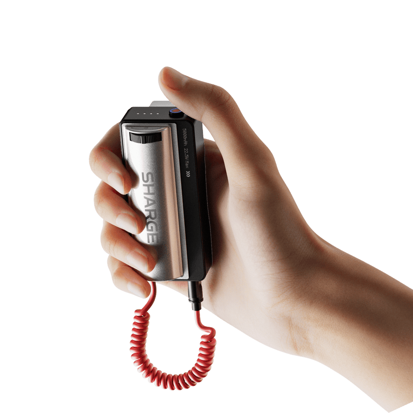 SHARGE Grip Power Bank(22.5W, 5K, Tactile Shutter Button)