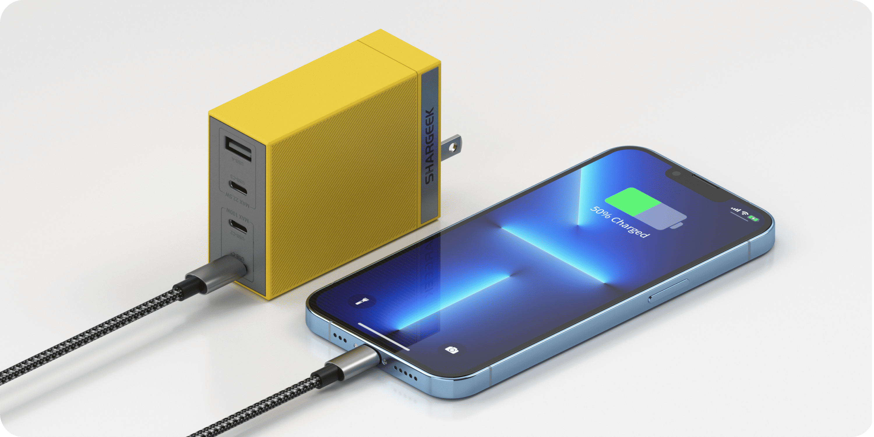 Shargeek 100W Pro GaN Fast Charger 4-Ports Multiple Output