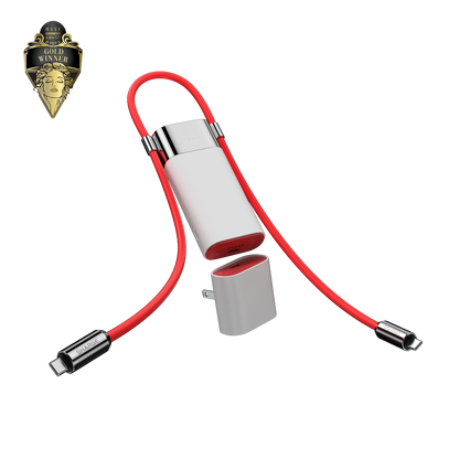 sharge 3 in 1 Power Bank PD 40W Fast Charging 10000mAh Portable Charger with Red Cable SUPERVOOC 55W 36Wh Battery Pack for iPhone 16/ OnePlus 12/11/Open/Nord Series