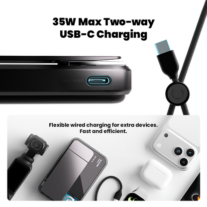 SHARGE ICEMAG 3 Power Bank(35W, 10K, Qi2.2 25W, Built-in Cable)