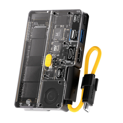 SHARGE Disk Pro 2 (6-in-1 Hub，Swappable SSD，Active Cooling Fan)
