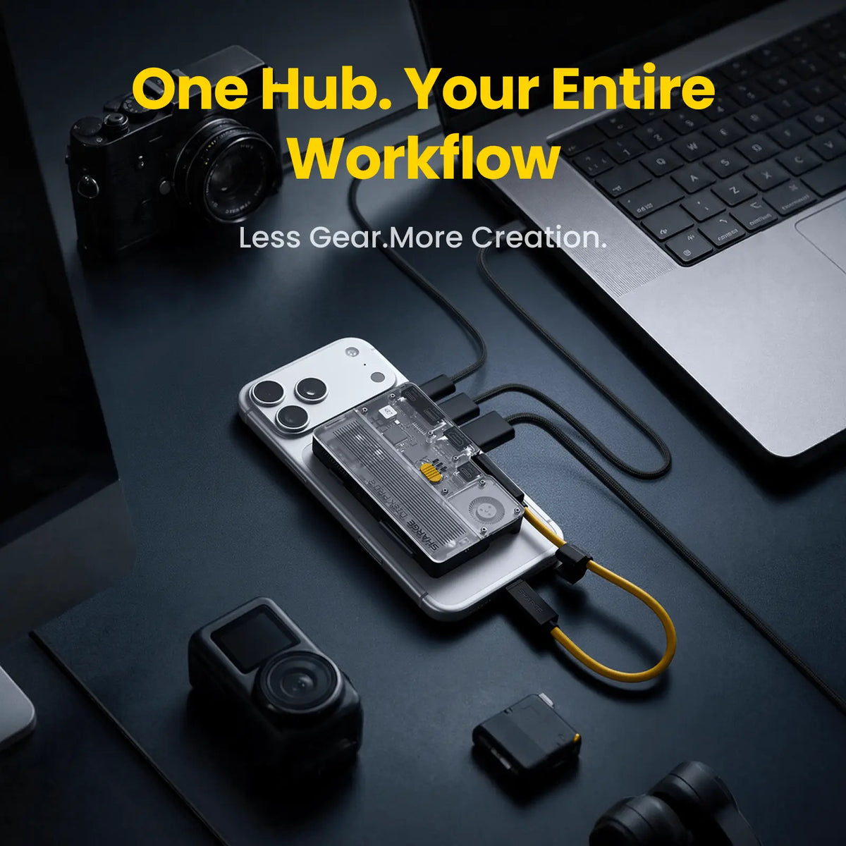 SHARGE Disk Pro 2 (6-in-1-Hub, austauschbare SSD, aktiver Lüfter)