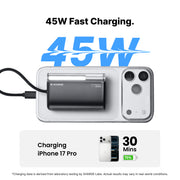 SHARGE Flow 3 Power Bank (45W, 10K, Built-in Cable)