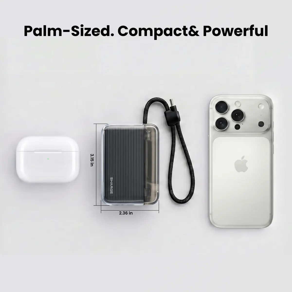 Banque d'alimentation Sharge Flow 2 (22,5 W, 10 K, câble intégré)