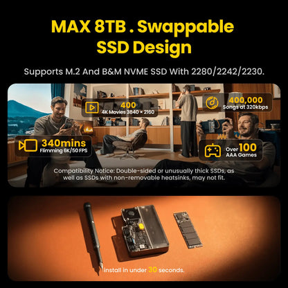 SHARGE Disk Pro 2 (6-in-1 Hub，Swappable SSD，Active Cooling Fan)