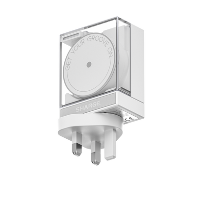 SHARGE Retractable 65W USB C Charger, GaN Power with USB C Cable,Multi-Device PD Fast Charging for MacBook Pro/Air, iPhone 16,Pixel Book, iPad Pro White