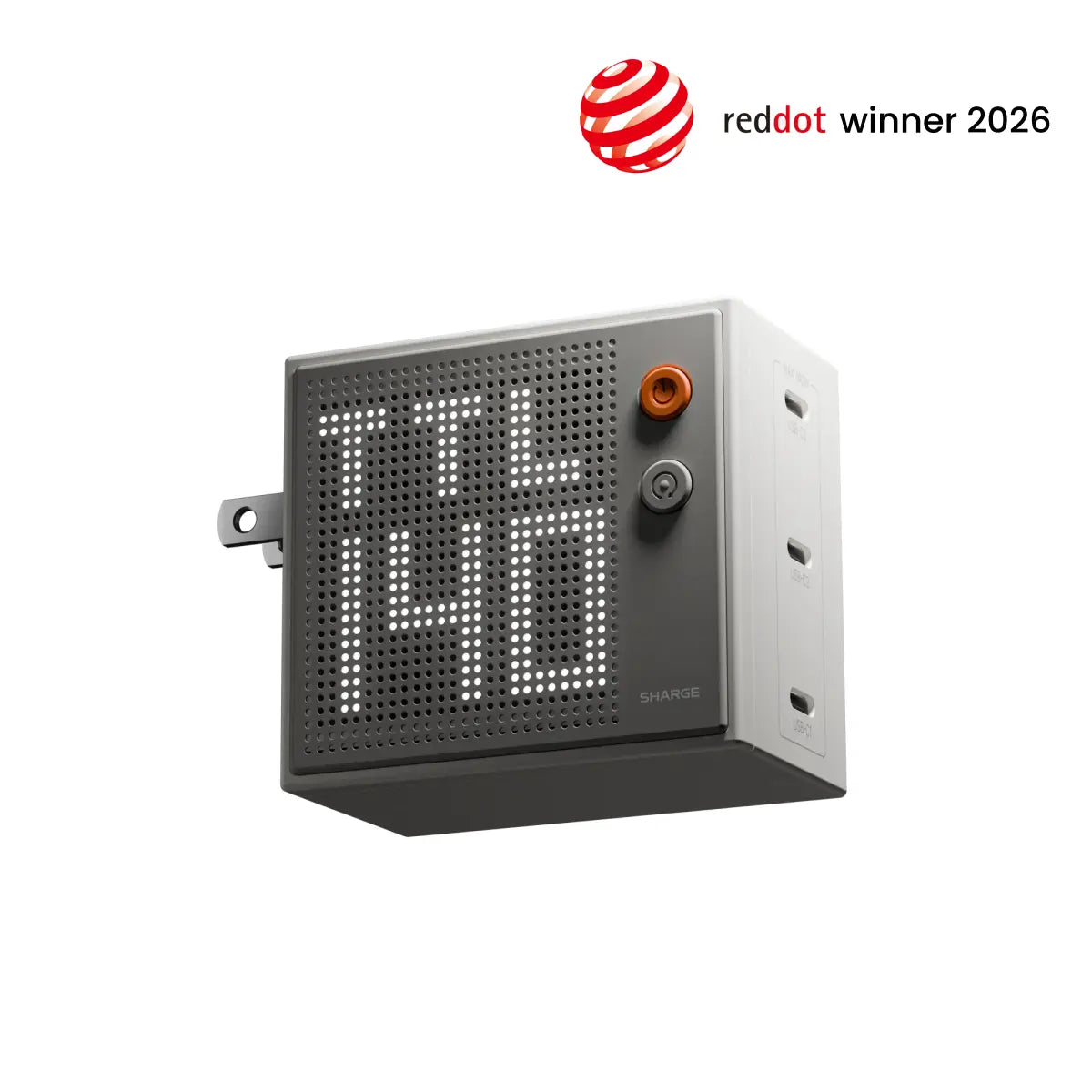 SHARGE Pixel 100 / 140 GaN Charger (67/100/140W, 3 Ports,Dot-Matrix Display)