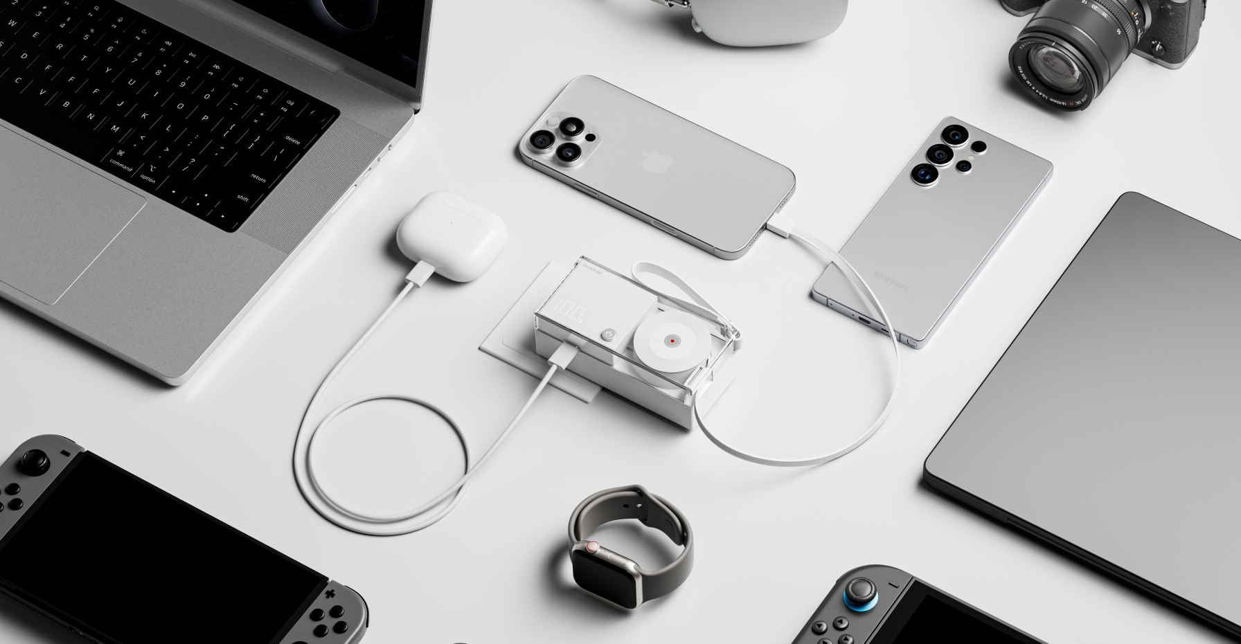 Retractable 3-in-1 power bank