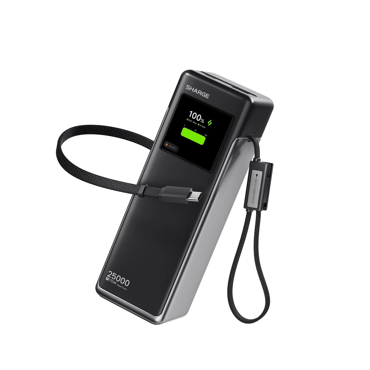 New HyperTower 170 170W,25,000mAh,Built-in dual Cables.
