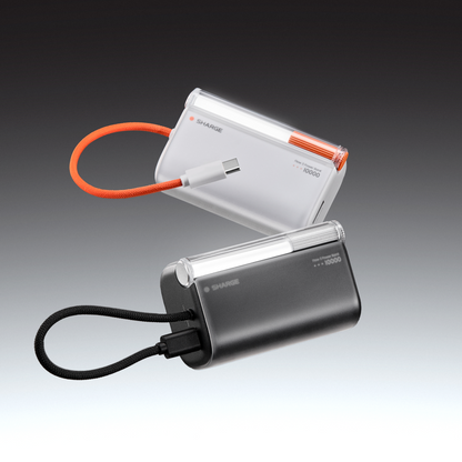 SHARGE Flow 3 Power Bank （45W,10K,Built-in Cable)