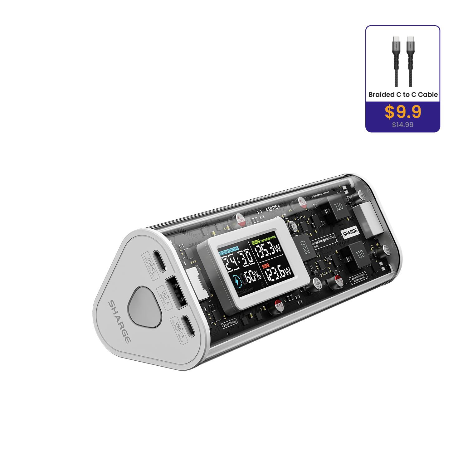 SHARGE 格納式3-in-1 Introducing the SHARGE Retractable 3-in-1 Power Bank – The