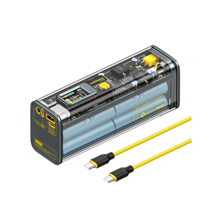 Shargeek Storm 2 高速パワーバンク充電器 100W 透明ポータブル充電器 Shargeek Storm 2 高速パワーバンク充電器 100W 透明ポータブル充電器