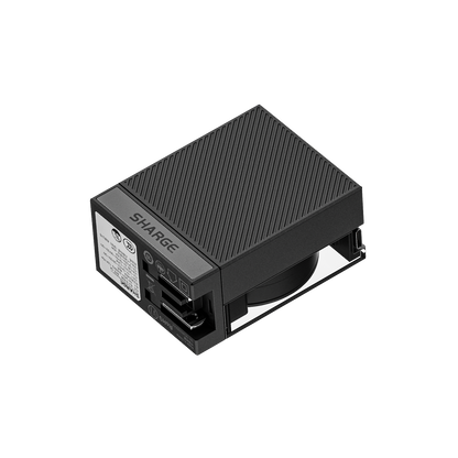 SHARGE Retractable 65W USB C Charger, GaN Power with USB C Cable,Multi-Device PD Fast Charging for MacBook Pro/Air, iPhone 16,Pixel Book, iPad Pro White