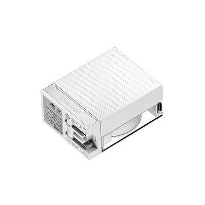 SHARGE Retractable 65W USB C Charger, GaN Power with USB C Cable,Multi-Device PD Fast Charging for MacBook Pro/Air, iPhone 16,Pixel Book, iPad Pro White