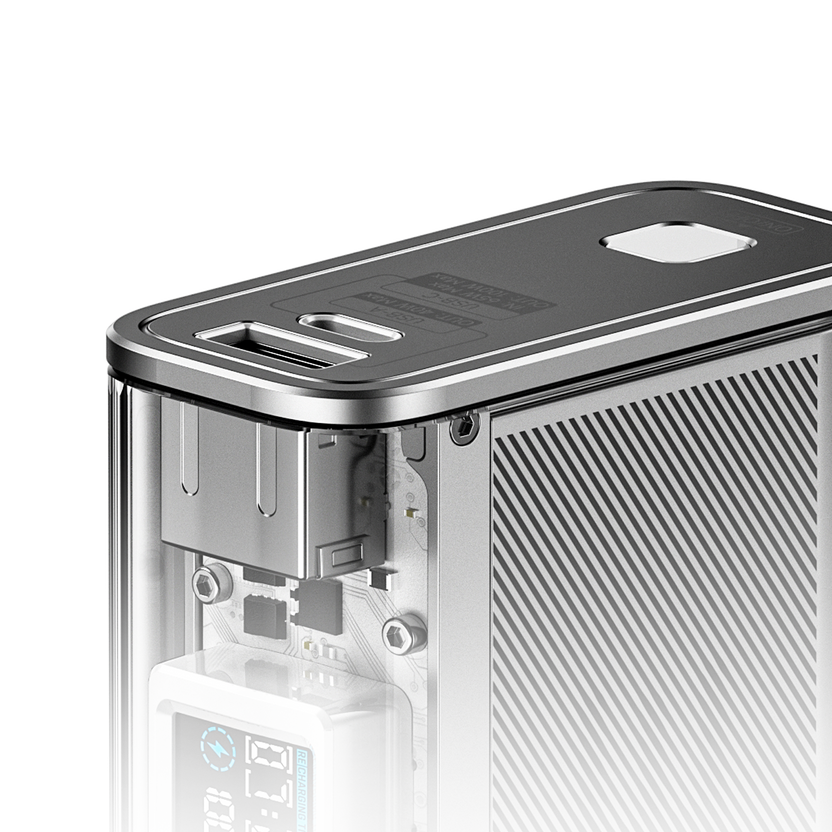 SHARGEEK 140 Power Bank 20000mAh 140W – Display Smart Trasparente, Ricarica Veloce Per MacBook, IPhone E Steam Deck