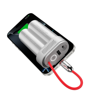 sharge Power Bank 10000mAh 30W Portable Charger with Built-in Type C Cable USB-C and USB-A Port Battery Pack for iPhone 16/15 Galaxy S24 iPad Pixel 9