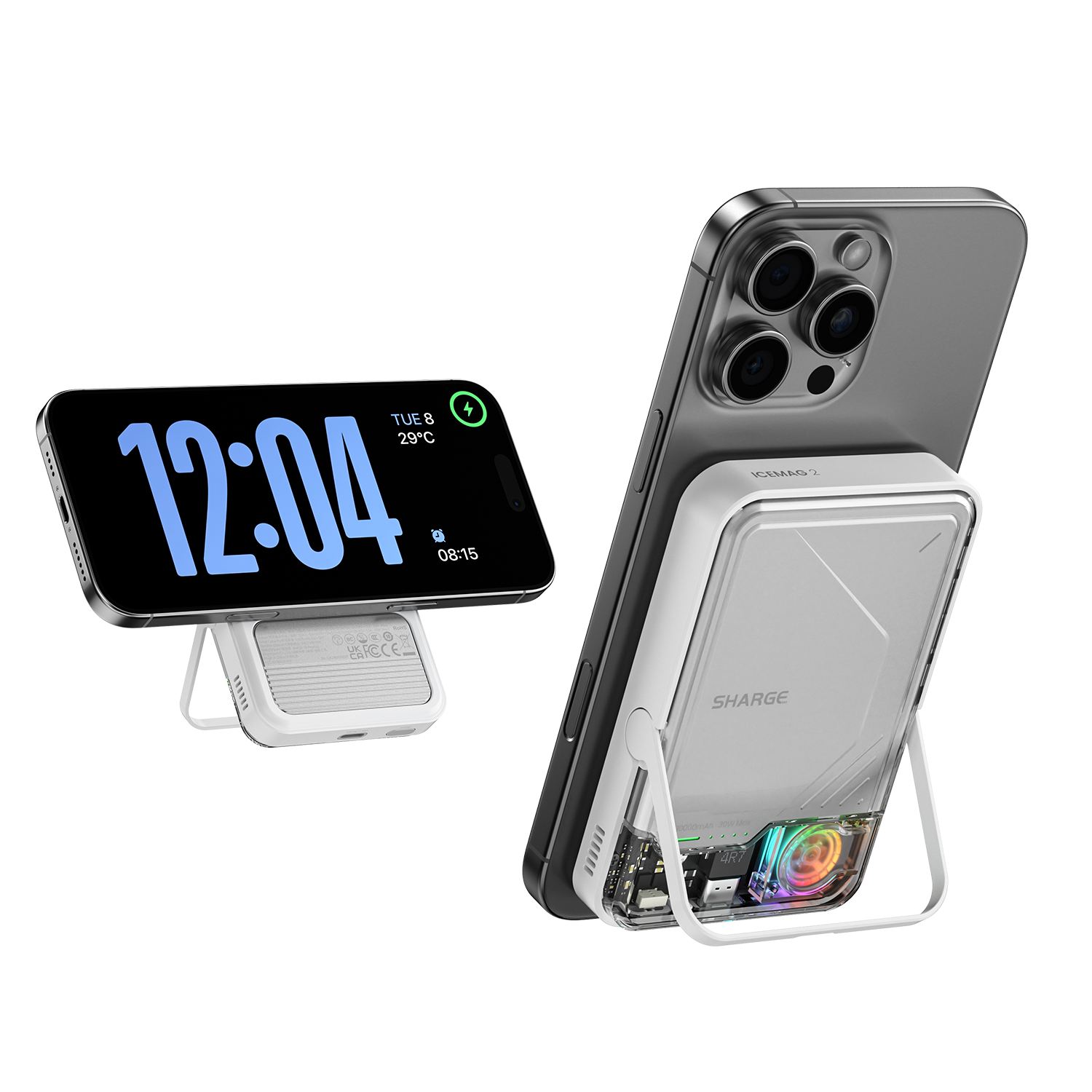 Pouch Mini Power Bank 10,000mAh Built-in USB-C Cable 22.5W, Charing 3-Device At Once