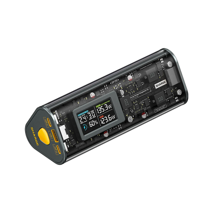 SHARGEEK 170 Power Bank, 140W PD3.1 Portable Charger 24,000mAh/ 84.6Wh with Smart Display, 170W Total Output Battery Pack for MacBook Pro iPhone 16/15/14 Series